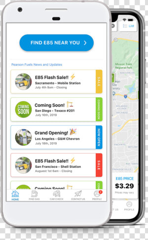 E85 Gas App For Android And Ios   Iphone  HD Png Download