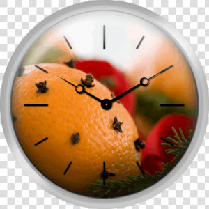 Close Up Of Orange Studded With Cloves   Wall Clock  HD Png Download