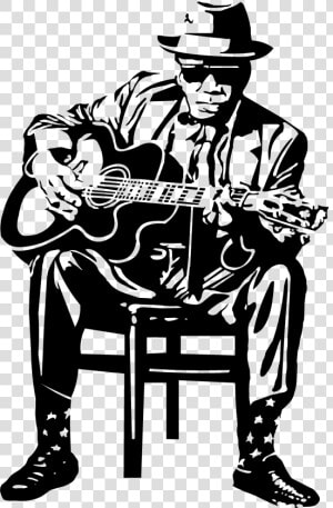 Guitar Acoustic Blues Musician Png Image High Quality   John Lee Hooker Patch  Transparent Png