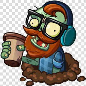 Cartoon Cardboard Laser Cannon Png   Plants Vs Zombies Heroes Coffee Zombie  Transparent Png