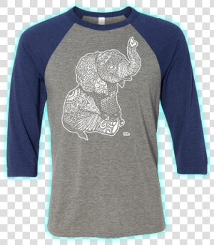 Zen Baby Elephant 3 4 Bella   Raglan Sleeve  HD Png Download