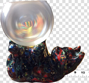 Black Undersea Cat Holding Fish Bowl   Ceramic  HD Png Download