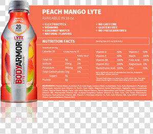 Body Armor Lyte Ingredients  HD Png Download