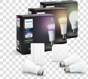 Hue White And Colour Ambiance Starter Kit E27   Philips Hue  HD Png Download
