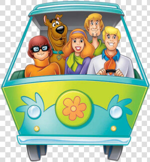 Cartoon mode Of Transport clip   Scooby Doo Gang Mystery Machine  HD Png Download