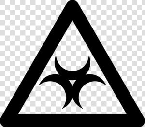 Biohazard Sign Inside A Triangle Outline   Narrow Road Sign Png  Transparent Png