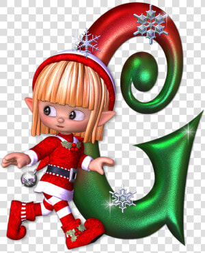Abecedarios Y Gifs De   Christmas Elf Alphabet Letters  HD Png Download