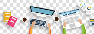 Clip Art Business Desk   Work On Computer Png  Transparent Png