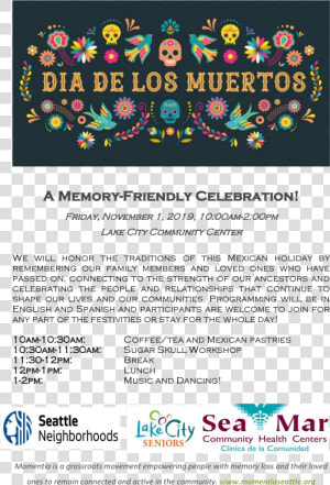 Dia De Los Muertos Celebration Flier Page 0   Happy De Los Muertos  HD Png Download
