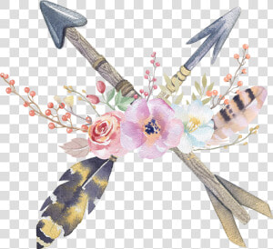 Transparent Feathered Arrow Png   Arrows With Feathers Clipart  Png Download