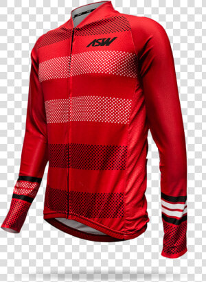 Camisa Manga Longa Asw Active Polka Vermelha   Long sleeved T shirt  HD Png Download