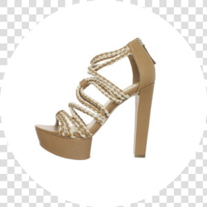 Ladies Sandals With Cord In White And Beige  HD Png Download