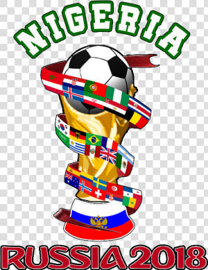  nigeria  russia  flag  ball  worldcup  worldfootball   Egypt In Russia 2018  HD Png Download