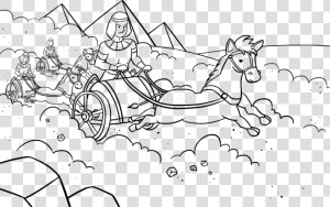 08 Exodus   Pharaoh And Chariots Coloring  HD Png Download