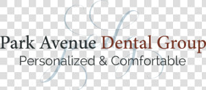 Image Of The Park Avenue Dental Group Logo With Signature   Atel Capital Group  HD Png Download