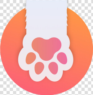 High Five Webgradients Orange Cat Paw Sketch Self Branded   Circle  HD Png Download