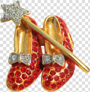  vintage On Www   New Rhinestone Ruby Slippers And Wand  HD Png Download