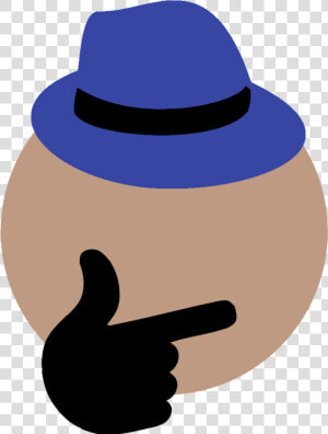 Headgear Hat Clip Art   Thinking Emoji Gif  HD Png Download