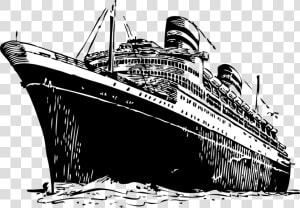 Ocean Liner watercraft motor Ship   Ship Clipart Black And White  HD Png Download