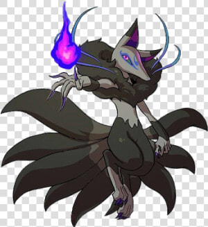 Yokai Watch Dark Kyubi   Yo Kai Watch Darkyubi  HD Png Download