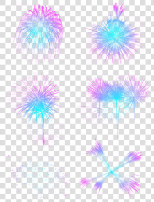 Festive Blue Violet Gradient Fireworks Elements Png  Transparent Png