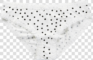  bikini Slip White   Black Dots   Panties  HD Png Download