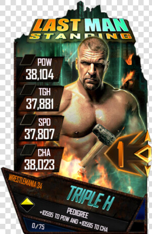 Tripleh S4 19 Wrestlemania34 Lms   Lms Triple H Wwe Supercard  HD Png Download