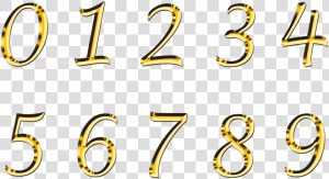 Golden Number Serie Clip Arts   Zahlen Png  Transparent Png