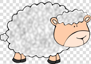 Sheep And Wool Clipart   Fuzzy Sheep Clip Art  HD Png Download
