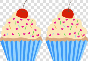 Transparent Cupcakes With Sprinkles Clipart   Two Cupcakes Clipart  HD Png Download