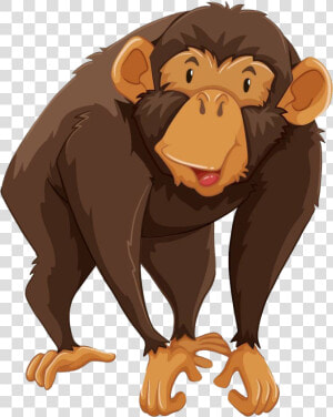 Transparent Chimpanzee Clipart   Gibbon Monkey Cartoon  HD Png Download