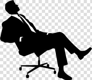 Sitting Man Png   Ceo Clipart Black And White  Transparent Png