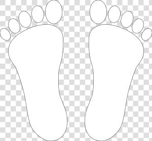Footprint Clipart Right Foot   Foot Black And White Png  Transparent Png