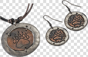 Antiqued Bear Claw Jewelry Set   Locket  HD Png Download