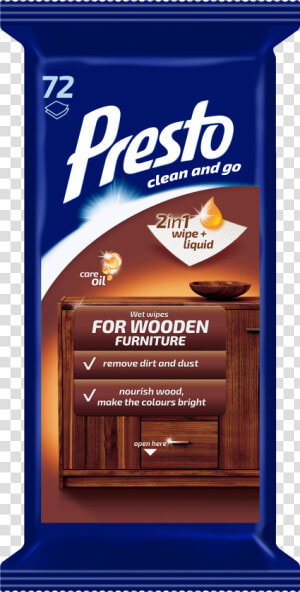Cleaning Wet Wipes For Wooden Furniture   Presto Ściereczki Do Mebli  HD Png Download