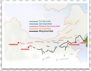 History Of The Great Wall Of China Map  HD Png Download