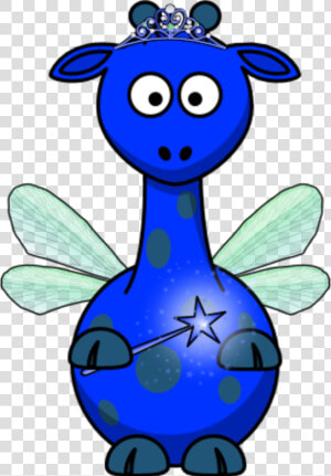 Giraffe As A Fairy   Red Giraffe Cartoon Transparent  HD Png Download