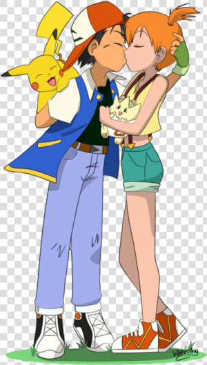 Pokemon Ash Misty Pikachu  HD Png Download
