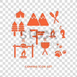Camping Icon Set V矢量图形   Graphic Design  HD Png Download
