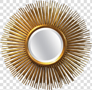 Antique Gold Sunburst Mirror   Circle  HD Png Download