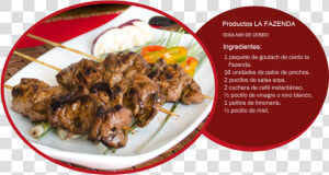 Pinchos De Cerdo Adobados Con Café Y Limonaria   Pinchos Con Café  HD Png Download
