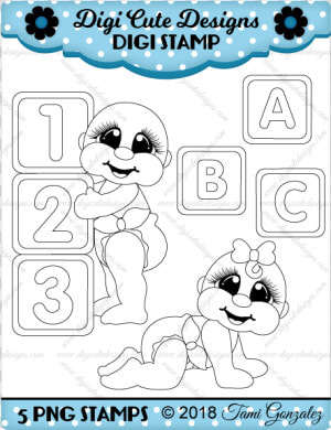 Crawling Babies Digi Stamp baby  Blocks   Candy Corn  HD Png Download