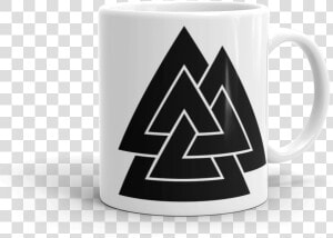 Valknut Coffee Mug   Norse Runes Png  Transparent Png
