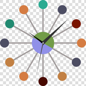 Startburst Wall Clock   Herman Miller Ball Clock  HD Png Download