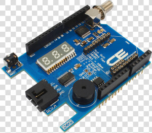 Key Fob Receiver Arduino Uno Led Display Xbee I2c Shield   Arduino Uno I2c Shield  HD Png Download