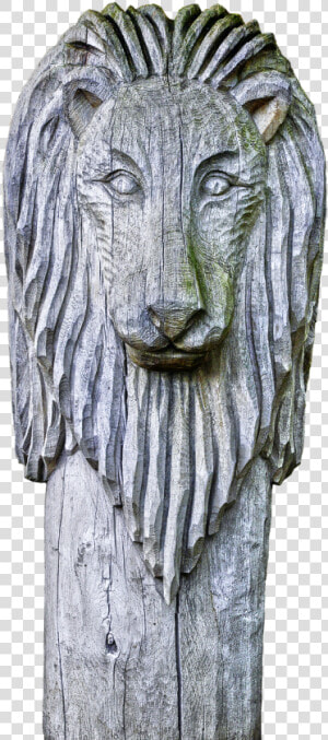Sculpture Holzfigur Lion Free Photo   Statue  HD Png Download