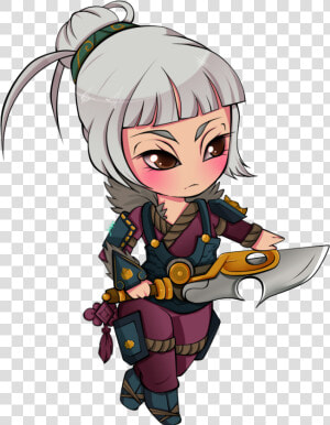 Transparent Dragonblade Riven   League Of Legends Riven Chibi  HD Png Download