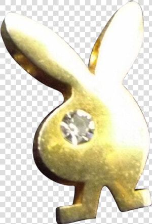 Vintage 10k Gold Filled Playboy Bunny Pendant Playboy   Domestic Rabbit  HD Png Download