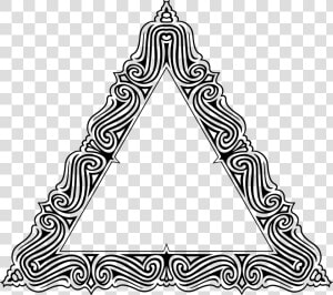 Transparent Ornate Clipart   Ornate Triangle  HD Png Download