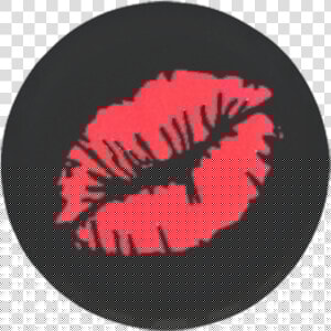 Polyester Button Kissing Lips   Circle  HD Png Download